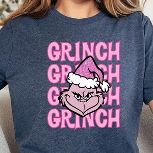 Grinch T-Shirt, Christmas Grinch Tee, Santa Grinch Tee, Grinchy Apparel, Grinch Kids Shirt, Christmas Apparel, Grinchmas T-Shirt, Xmas Gift