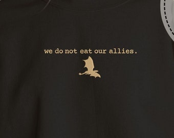 Embroidery Dragon Sweatshirt, We Do Not Eat Allies Wear, Dragon Rider Hoodie, Basgiath War Gift, Kids Dragon Wear, Fourth Wing Hoodie