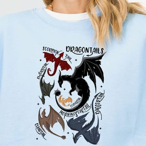 Dragon Tails Sweatshirt, Onyx Storm Hoodie, Dragon Hoodie, Scorpion Dragon Wear, Iron Flame Hoodie, I Will Never Die Wear, Dragon Woman Gift