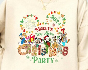 Disney Christmas Sweatshirt, Very Merry Christmas Hoodie, Mickey Xmas 2024 Wear, Minnie Sweatshirt, Christmas Party Gift, Disney Squad Wear