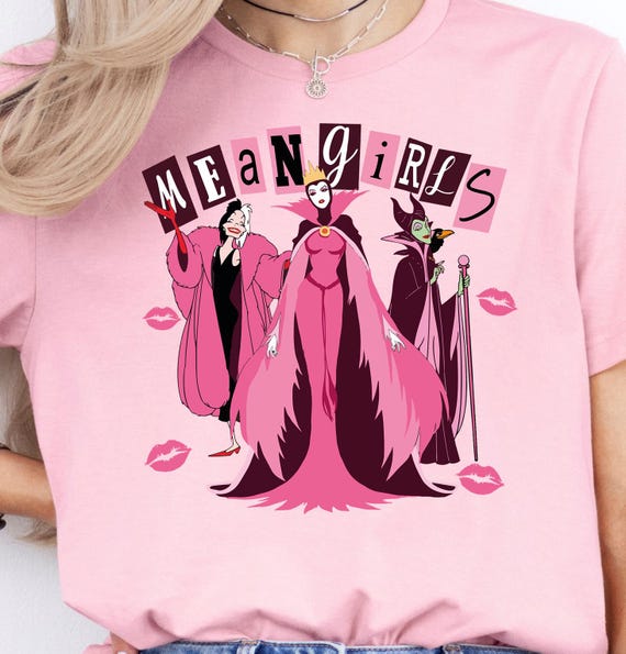 Mean Girls Shirt, Pink Villains Shirt, Disney Villains Tee, Valentines Day Tee, Halloween Shirt, Woman Disney Shirt, Disney Girls Apparel