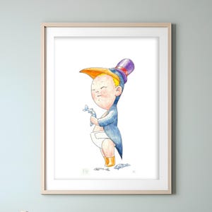 Baby Supereroi con ciuccio - Acquerelli - Stampe per bambini - Baby Art personalizzata su commissione -
