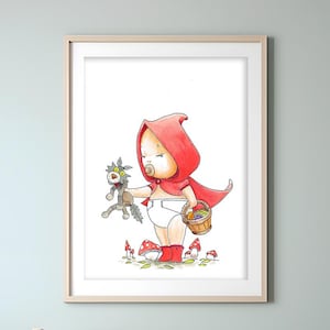 Baby personaggi con ciuccio - Dipinto a mano - Stampe su cartoncino martellato - Baby Art personalizzata su commissione -