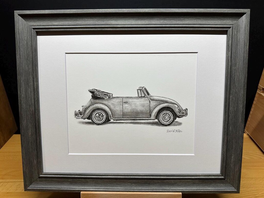 Graphite Car Drawin Drawing of a Classic Convertible Car Graphite Pencil Sketch Drawing ...