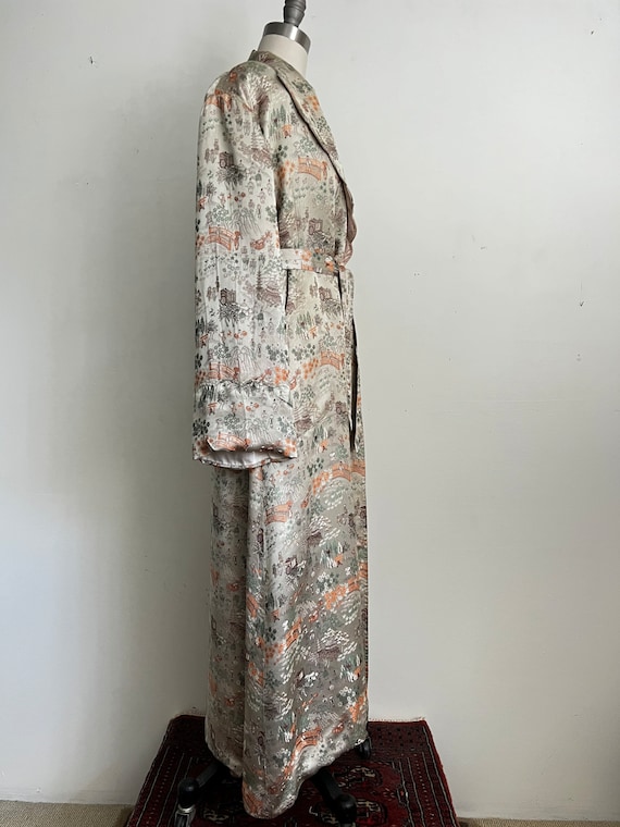 STUNNING Rare Vintage Silk Kimono Robe S - image 5
