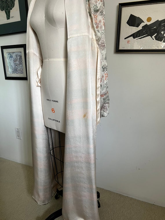 STUNNING Rare Vintage Silk Kimono Robe S - image 8