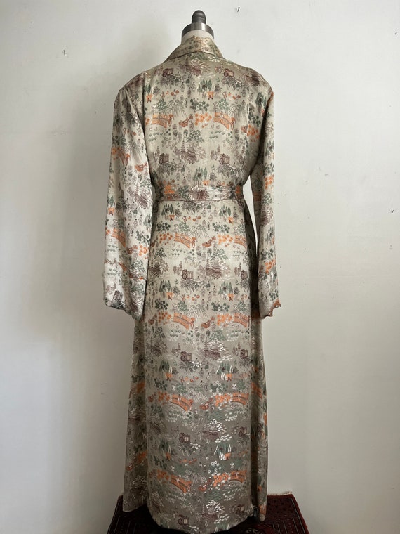 STUNNING Rare Vintage Silk Kimono Robe S - image 6
