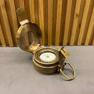 Brass military compass from World War II, pocket compass, and British nautical antique finish compass | The Ultimate  Christmas Gift