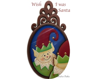 e-patterns tole painting Wish I was Santa pattern by Sandra Paku