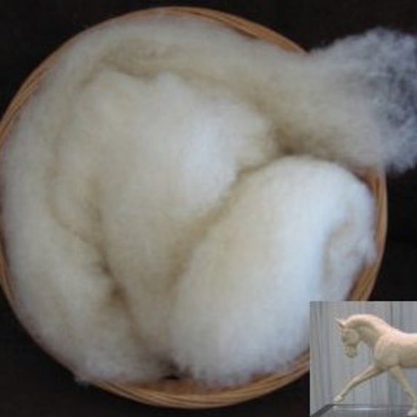 Needle Felting Core Wool Batts. Best Ever!! Felts up Quick and Tight! Natural Cream  1 oz.