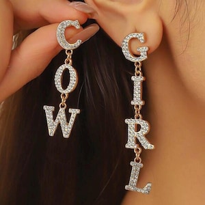 PRE-ORDINA Orecchini in argento ispirati a Cowboy Carter, stile Cowgirl, accessori estivi pronti per il concerto