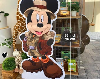 Mickey Safari Birthday, Mickey Safari Cut Out, Mickey Safari Party Props, Mickey Safari Standee, Mickey Safari Theme Decor FREE SHIPPING