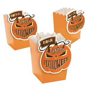 Halloween Candy Box, Halloween Custom Popcorn Box, Halloween Gift, Trick or Treat, Holiday Gift Box, Halloween Trick-or-treating Bag