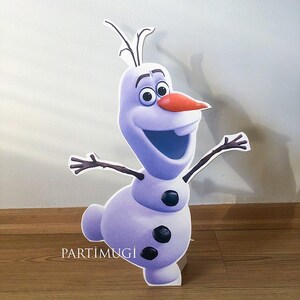 Frost bordsdekoration, Frost festdekorationer, Elsa Anna festtillbehör, Frost födelsedagsfest, Frost festtema, Elsa stående, Anna, Olaf rekvisita Olaf