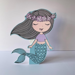 Mermaid Standee, Tail Party Prop, Mermaid Party Decoration, Mermaid Cutout, Birthday Prop, Yard Sign, Under The Sea Party, Baby Shower Decor
