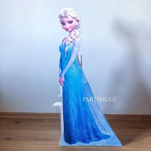 Frost bordsdekoration, Frost festdekorationer, Elsa Anna festtillbehör, Frost födelsedagsfest, Frost festtema, Elsa stående, Anna, Olaf rekvisita Elsa