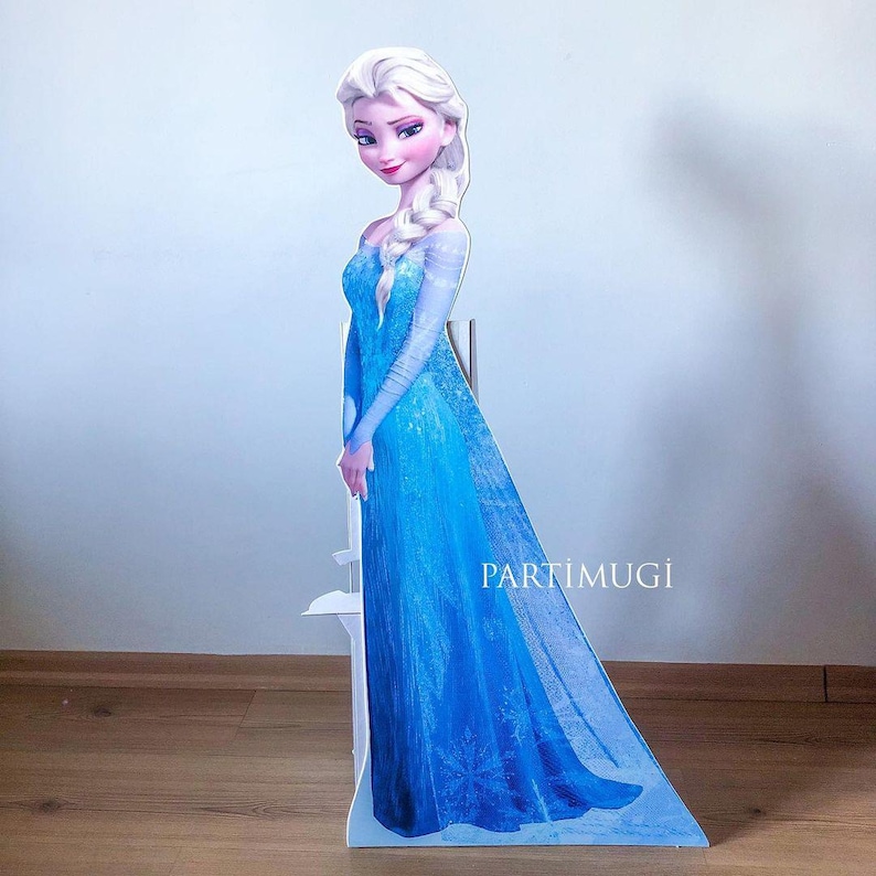 Frost bordsdekoration, Frost festdekorationer, Elsa Anna festtillbehör, Frost födelsedagsfest, Frost festtema, Elsa stående, Anna, Olaf rekvisita Elsa