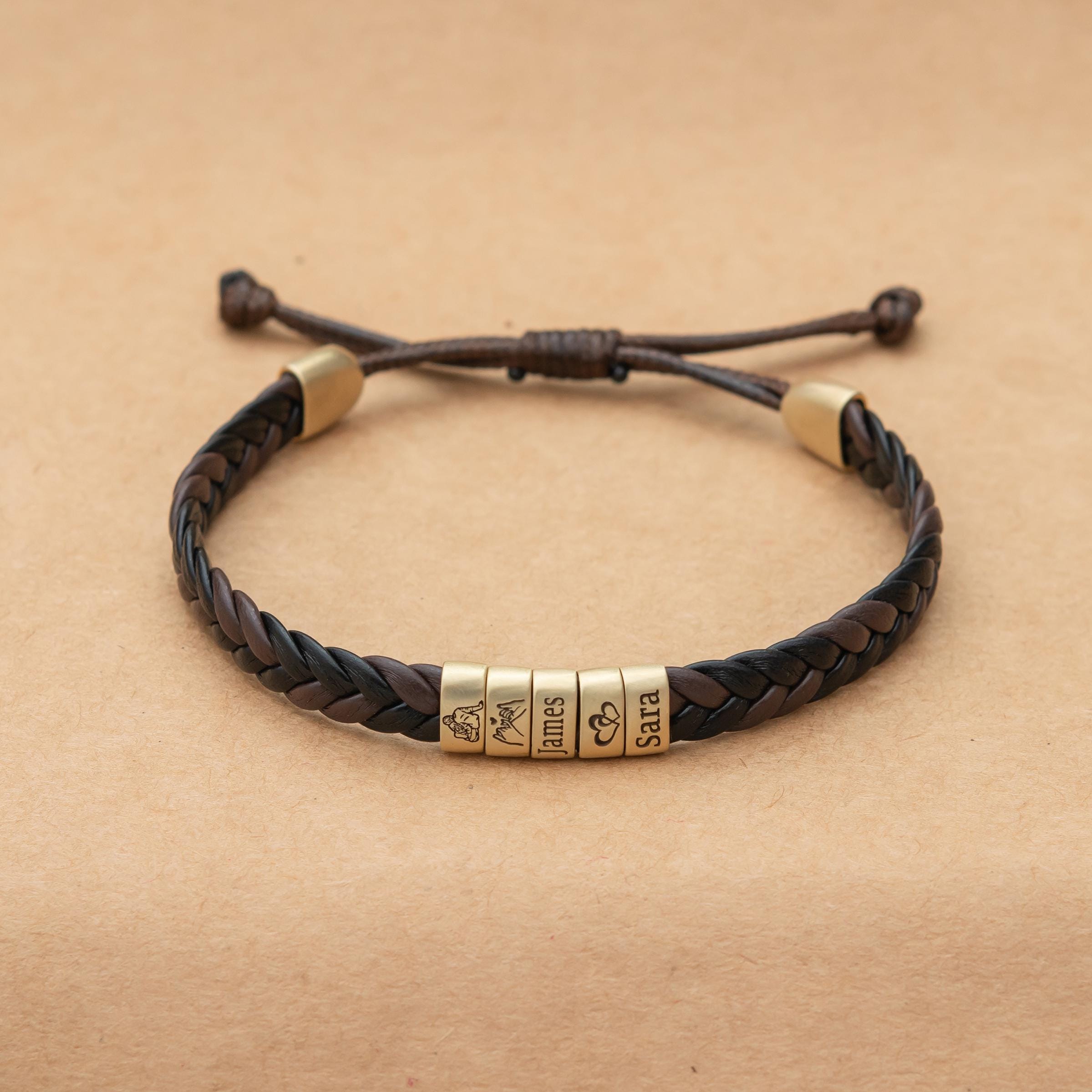 Bracciale da donna in pelle intrecciata braccialetto strass