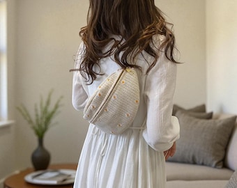 Straw Woven Waist Bag: Summer Crossbody Fanny Pack