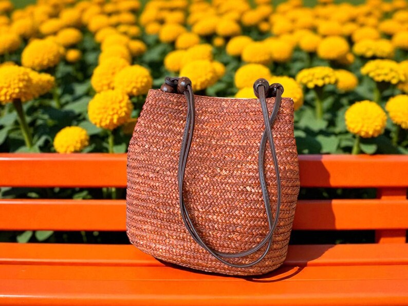 Handmade Straw Woven Beach Tote – Large Summer Shoulder Bag - Etsy