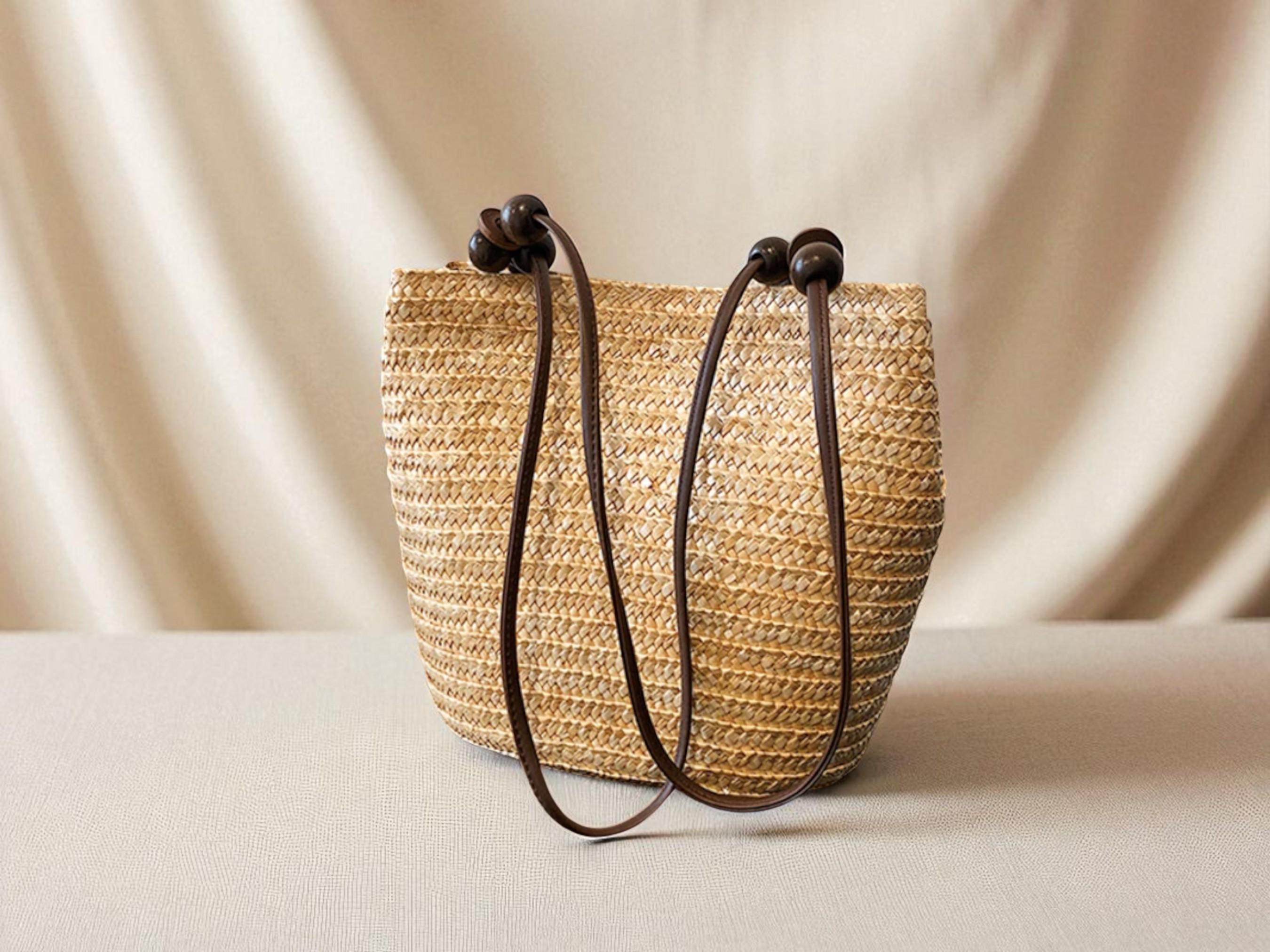 Handmade Straw Woven Beach Tote – Large Summer Shoulder Bag - Etsy