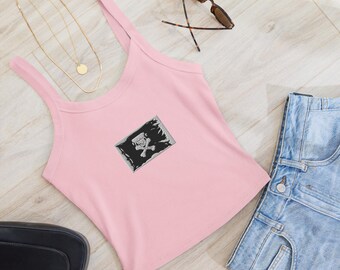 Débardeur micro-côtelé Jolly Roger pour femme Rad tech