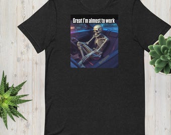 T-shirt unisexe squelette