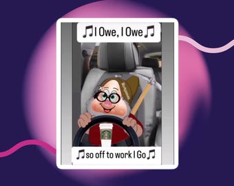 Autocollant J'ai des factures à payer