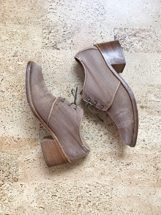 Woven Oxford shoes / Via Spiga shoes / Lace up Oxford heels