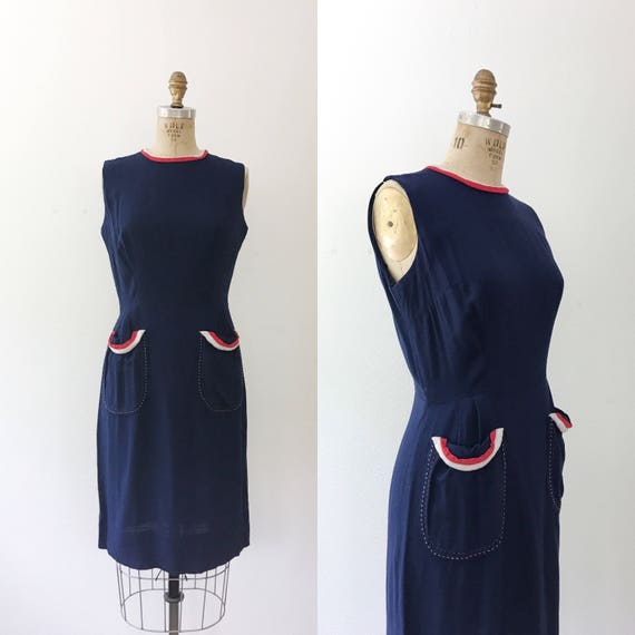 50s cotton dress / vintage 1950s dress / 50s Bunti