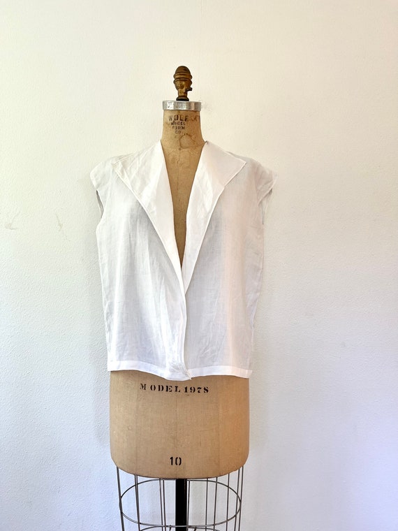 Edwardian blouse / antique linen blouse / Simple … - image 3