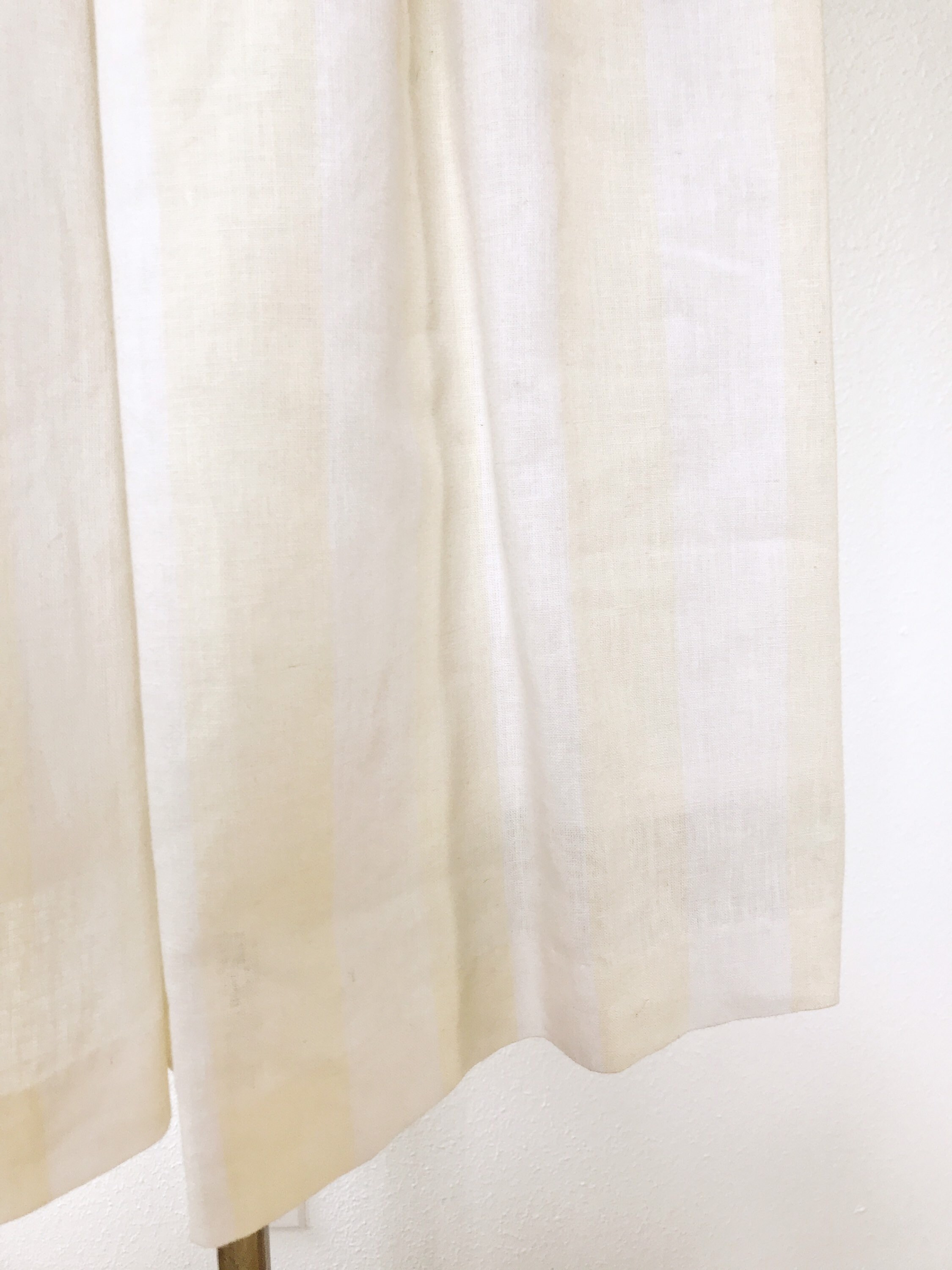 STRIPED LINEN PLEATED SKIRT