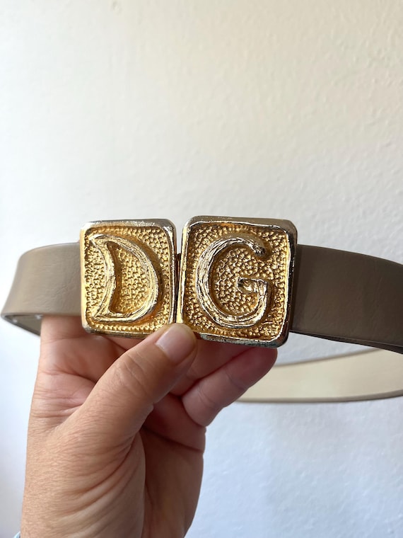 vintage belt / 1970s D & G belt / Mimi di N belt buckle