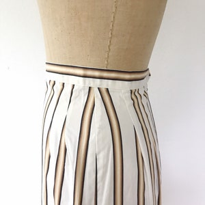 SALE 1950s skirt / 1950s cotton skirt / striped pencil skirt image 6