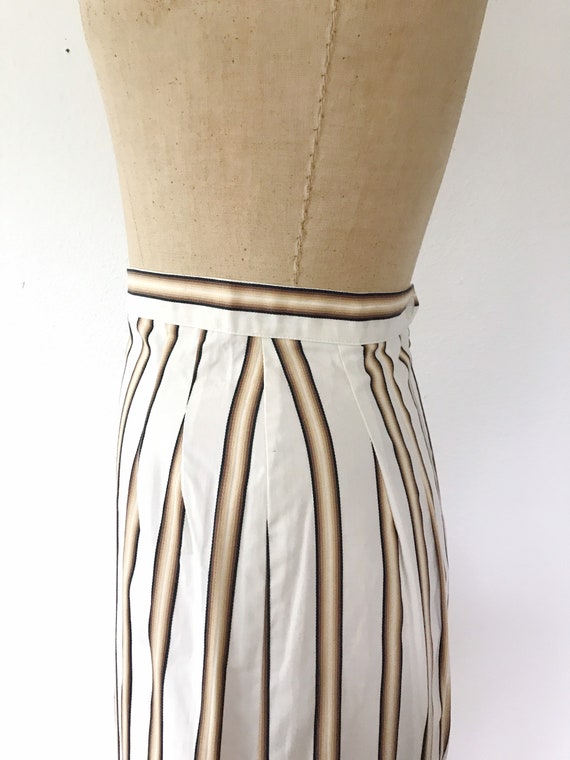 SALE 1950s skirt / 1950s cotton skirt / striped p… - image 6