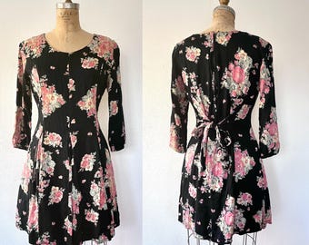 90s vintage dress / floral posy dress / Spring’s Rose floral dress
