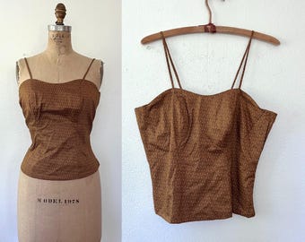 floral tank blouse / Summer blouse / handmade cotton tank