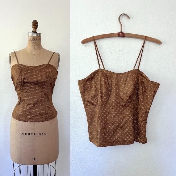 floral tank blouse / Summer blouse / handmade cotton tank
