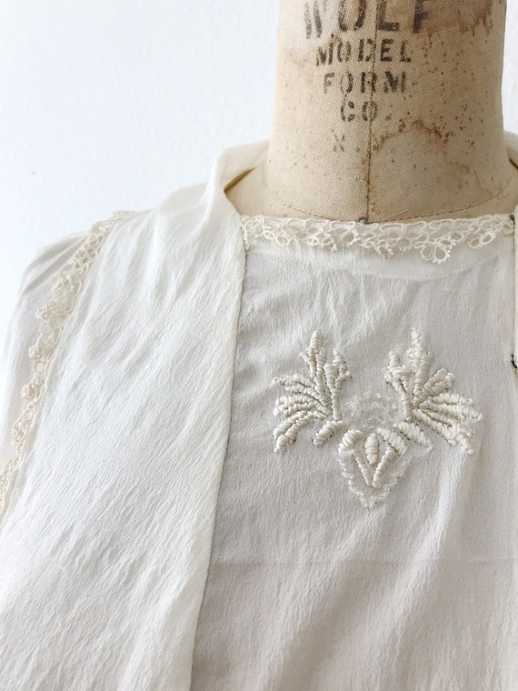 1910s blouse / vintage silk blouse / Silk & Lace … - image 4