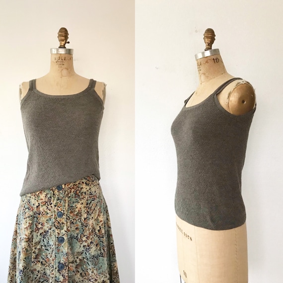 Eileen Fisher tank / knit tank / modern minimalist blouse