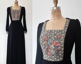 70s Maxi dress / vintage 70s dress / Renova dress