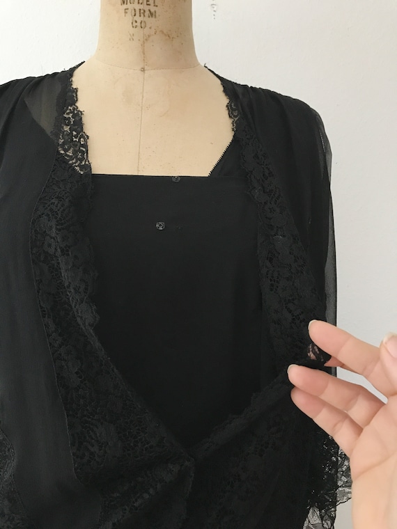 1920s dress / vintage silk dress / Cascade Lace B… - image 7