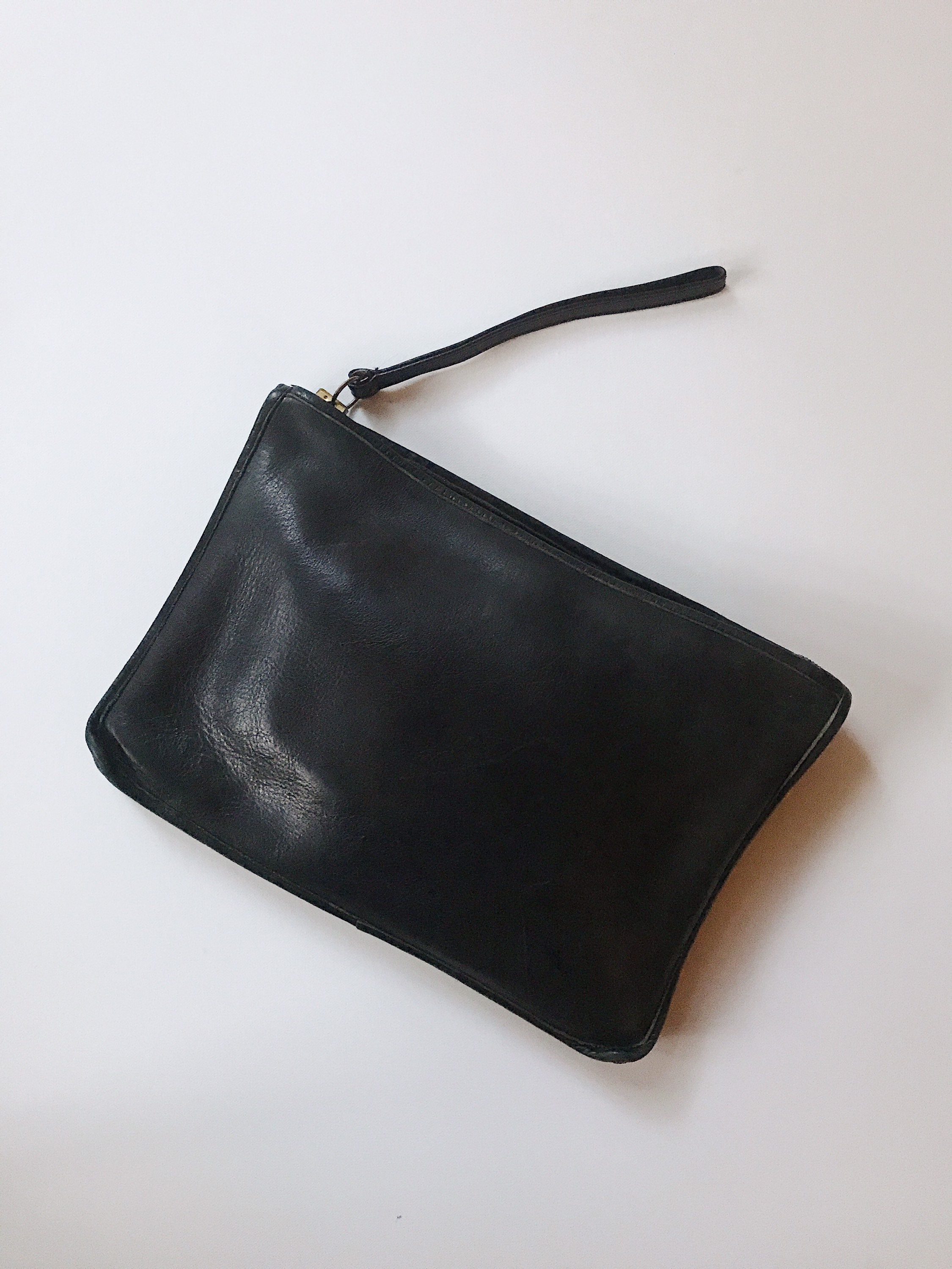 Coach clutch Bag / Black leather Coach / NYC Coach clutch bag