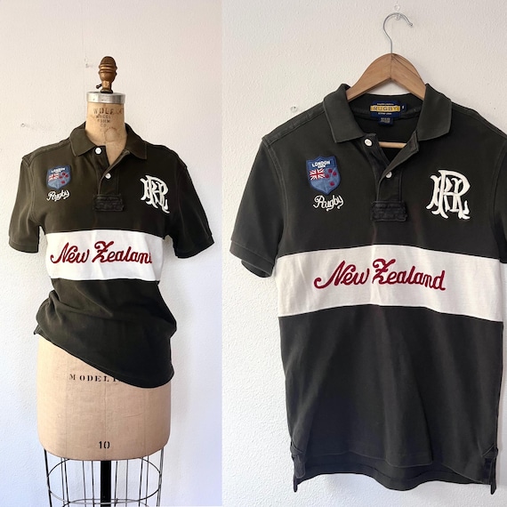 vintage Rugby shirt / vintage Ralph Lauren cotton rugby polo / Ralph Lauren Rugby New Zealand pullover