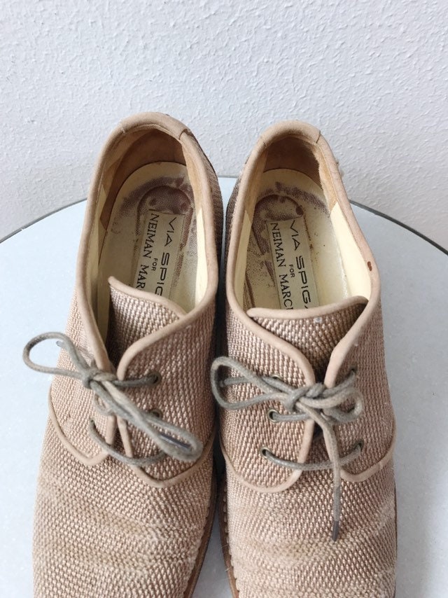 Woven Oxford shoes / Via Spiga shoes / Lace up Oxford heels