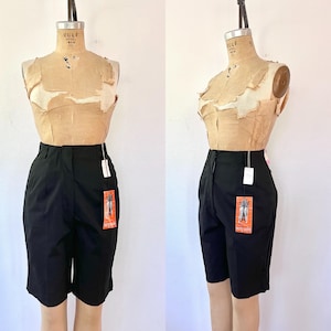 1950s vintage shorts / 50s black long shorts / NOS vintage shorts