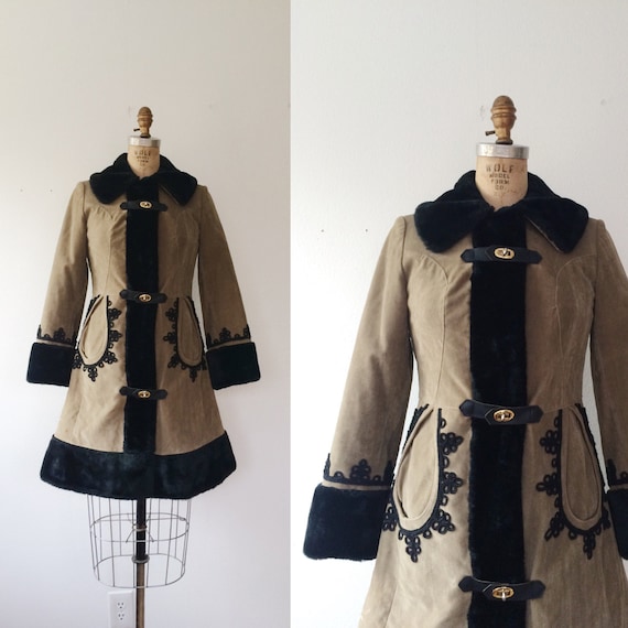 70s vintage coat / faux fur coat / Veruschka coat