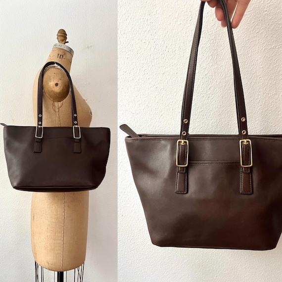 vintage Coach purse / brown leather Coach / Coach Legacy West Market Tote