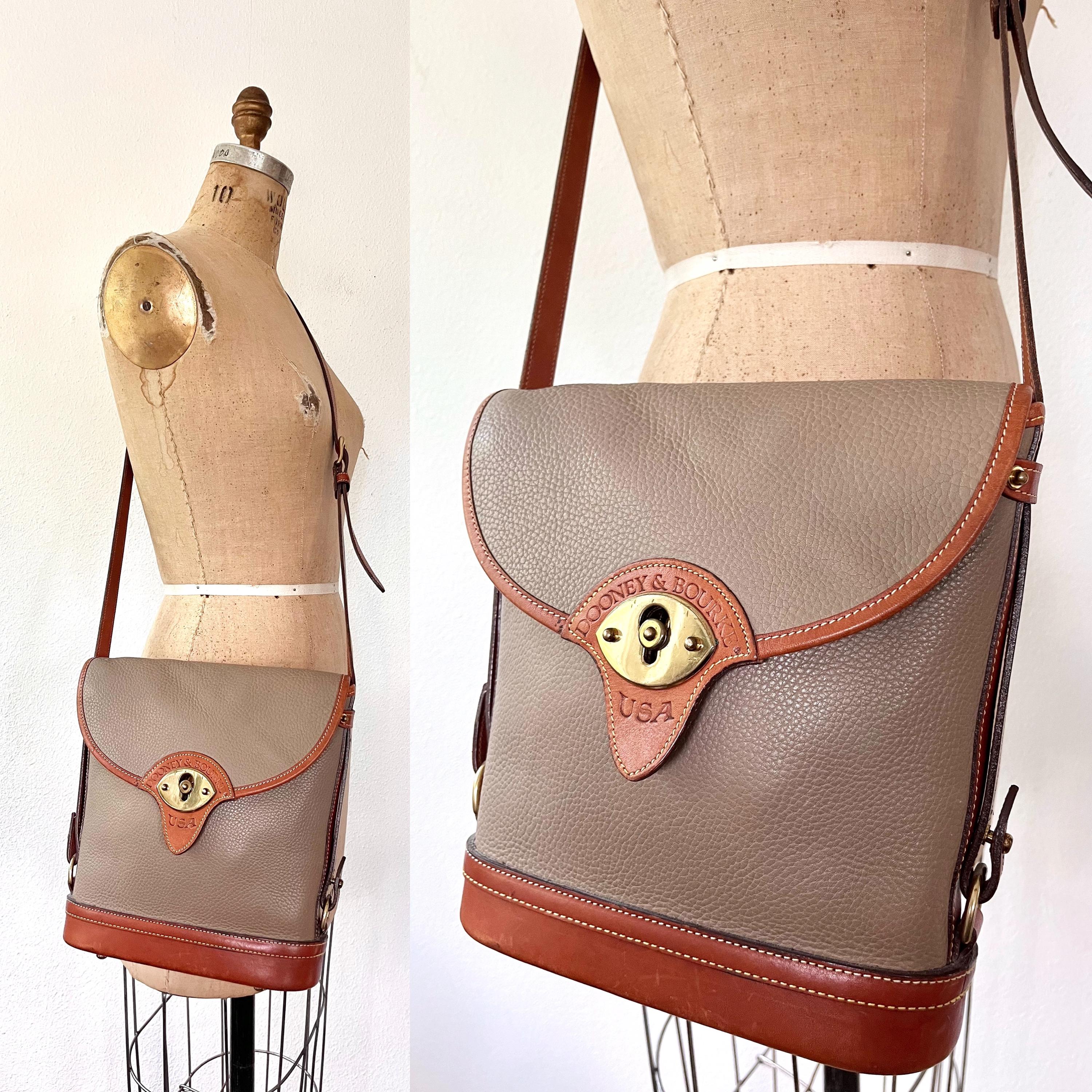 Dooney and Bourke bag vintage Cavalry bag Brown Spectator satchel bag