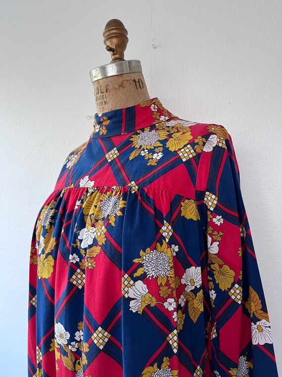 60s blouse / 1960s mod blouse / vintage floral sm… - image 7